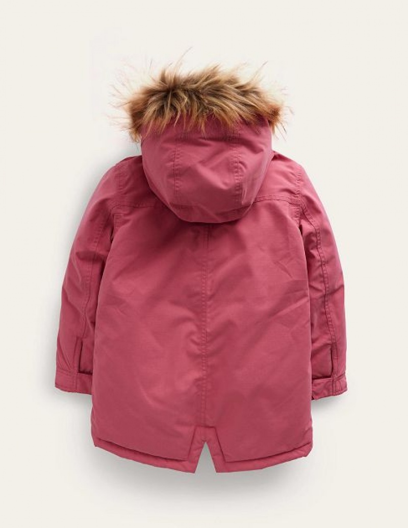 Pink Kids' Boden Authentic Parka Jackets | 18790GIVE