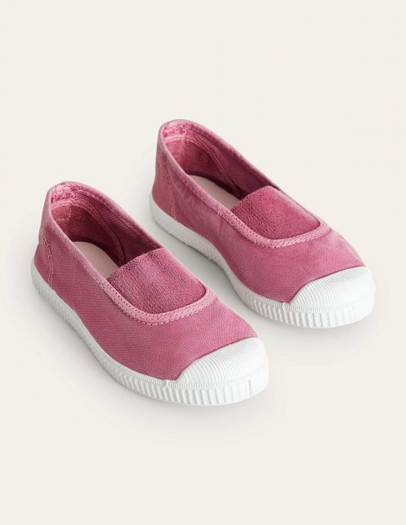 Pink Kids' Boden Canvas Sneakers | 42358WUDX