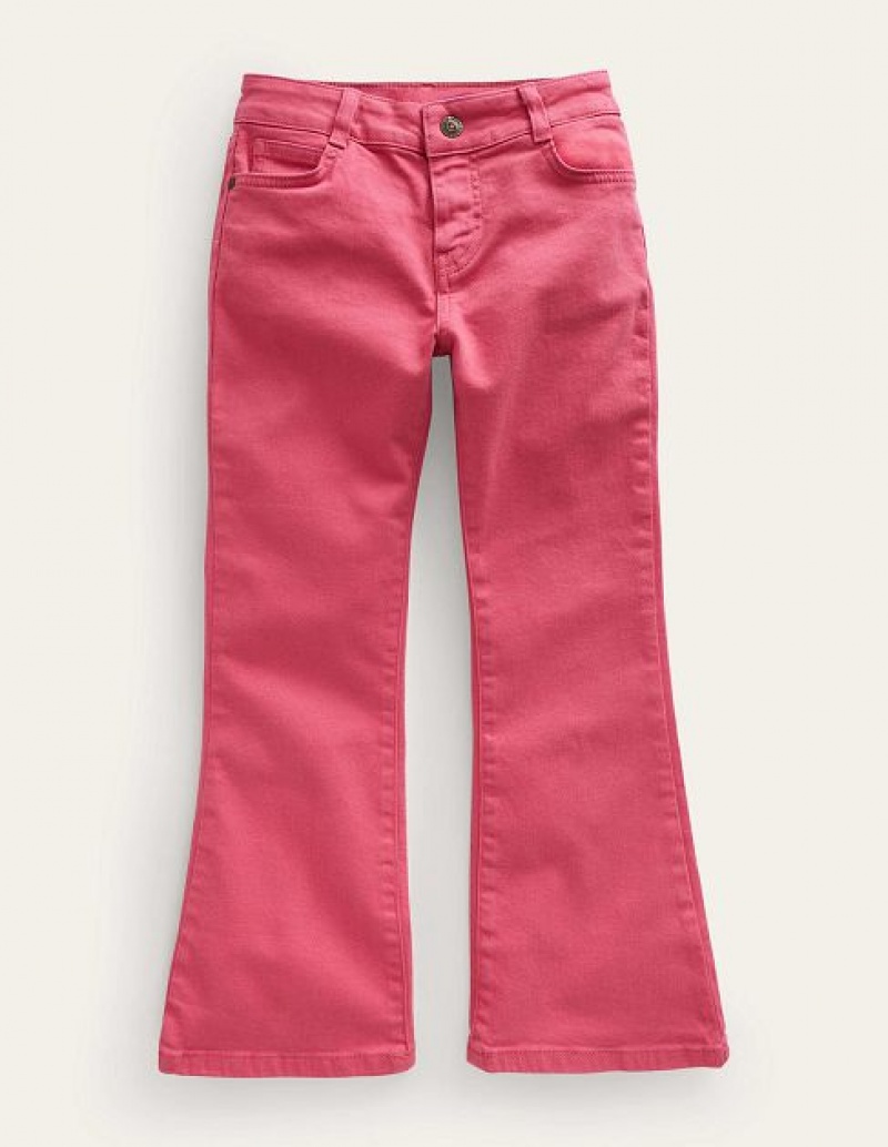 Pink Kids\' Boden Kick Flare Jeans | 09287HCJI