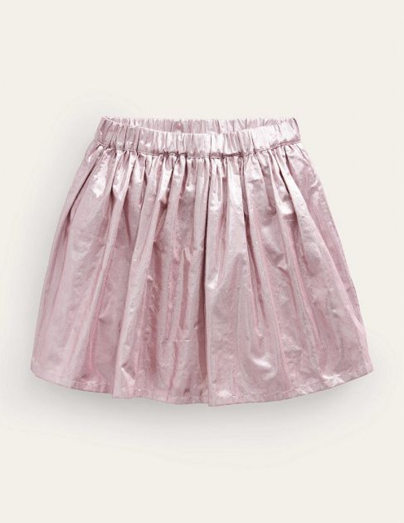 Pink Kids' Boden Metallic Party Skirts | 47028BFYI