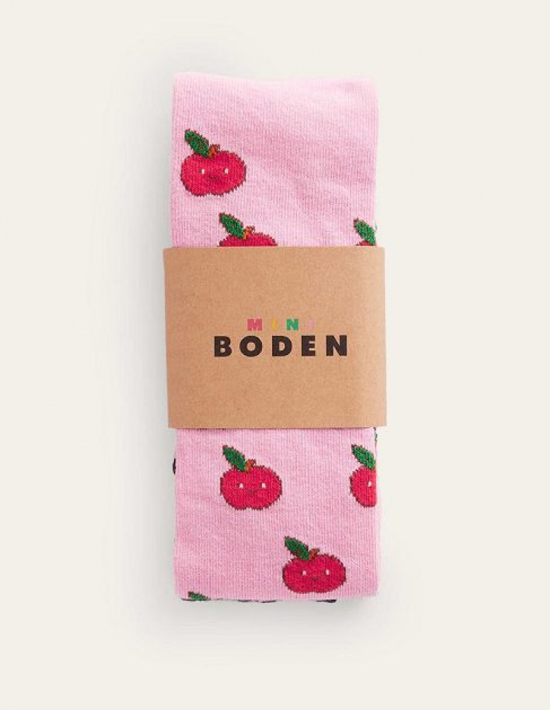 Pink Kids' Boden Patterned Tights | 70251FPCS