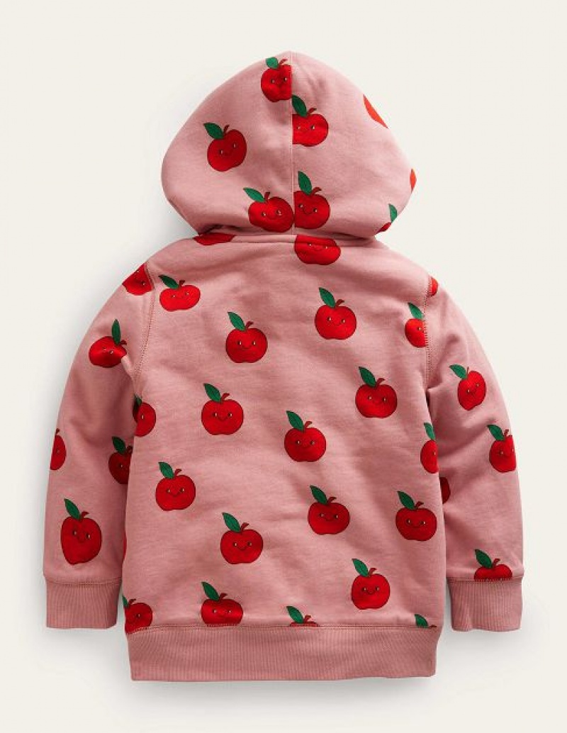 Pink Kids' Boden Shaggy-lined Hoodie | 04327MUZG