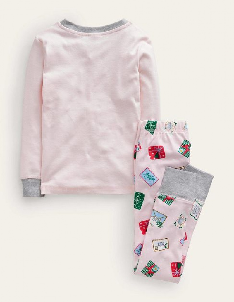 Pink Kids' Boden Snug Long John Pajamas | 80349VYBA