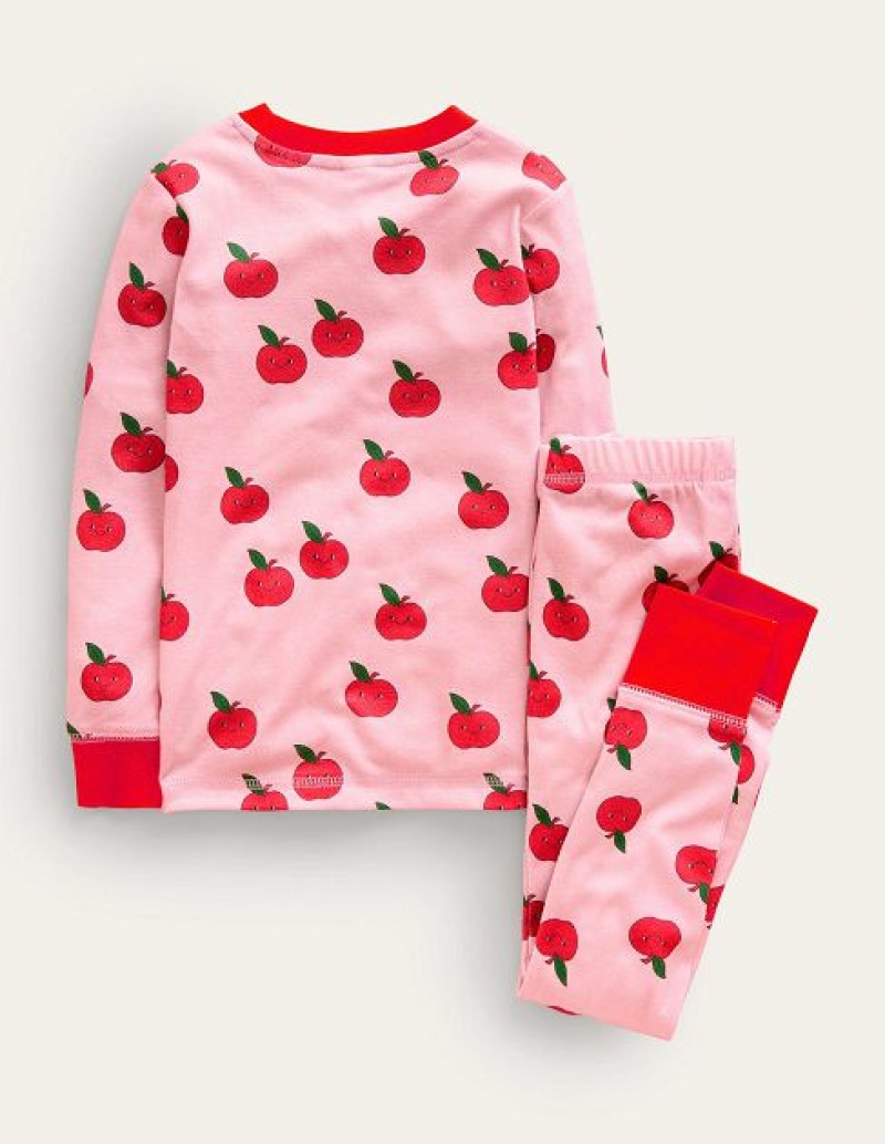 Pink Kids' Boden Snug Long John Pajamas | 64213VTUY