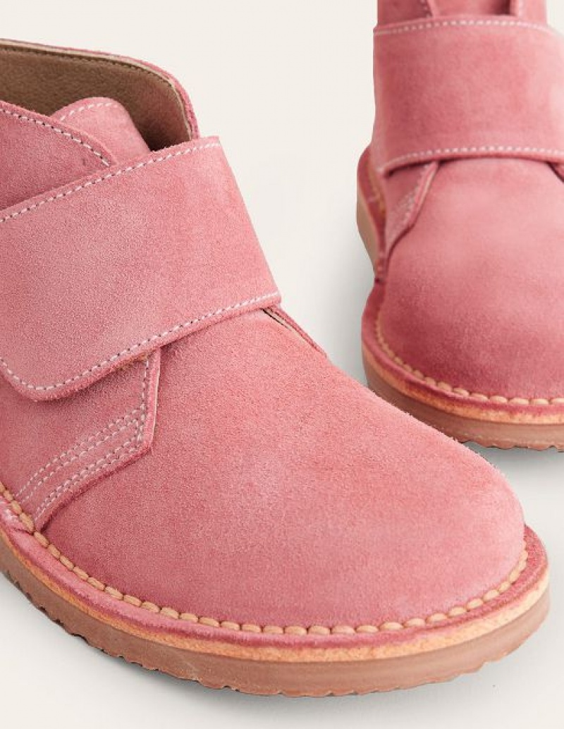 Pink Kids' Boden Suede Desert Boots | 03568KMLH