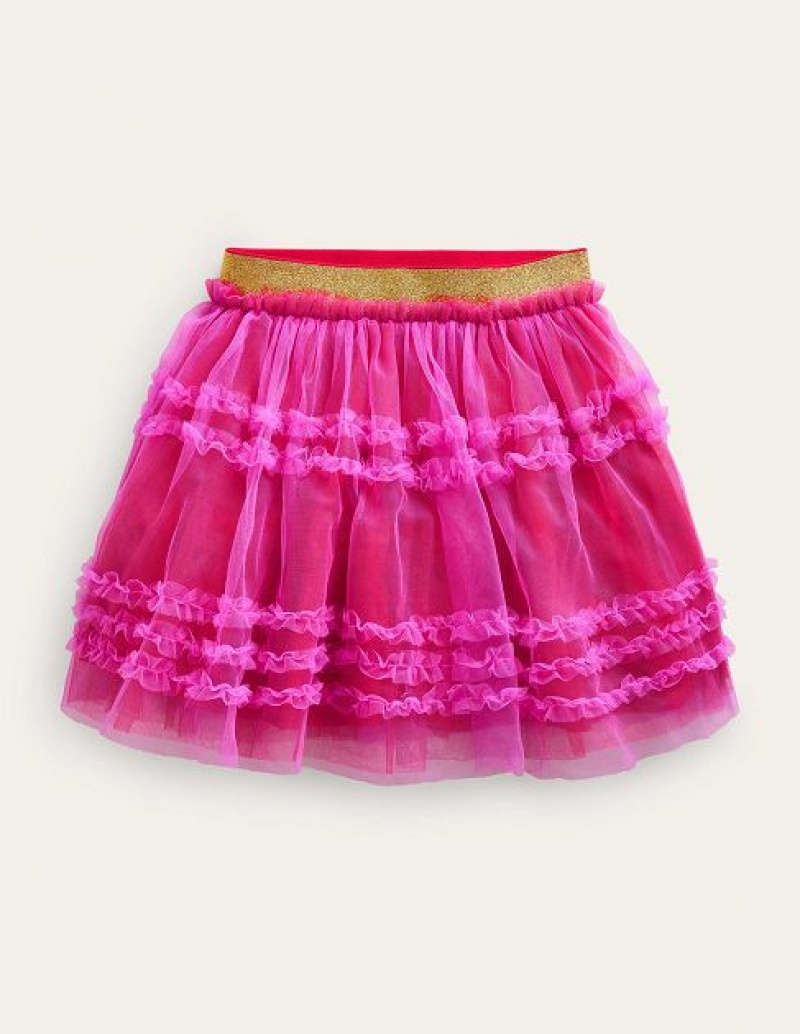 Pink Kids\' Boden Tulle Party Skirts | 81639VATY