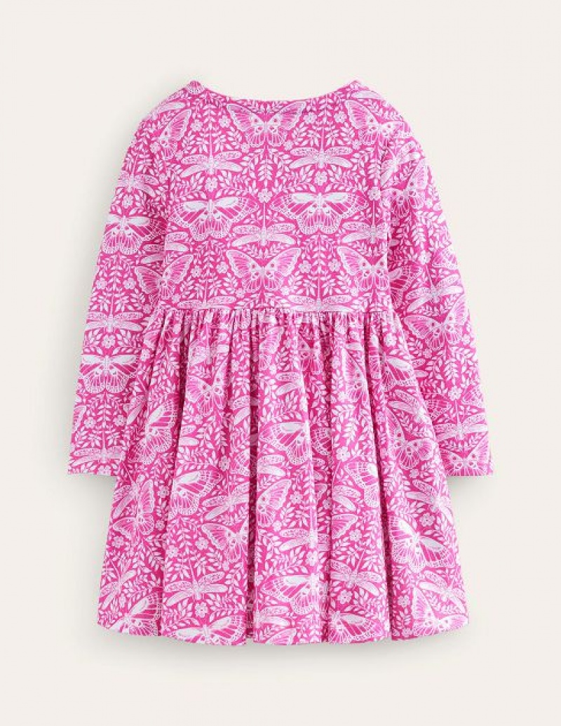 Pink Kids' Boden Twirly Ballerina Dress | 58472GVDY