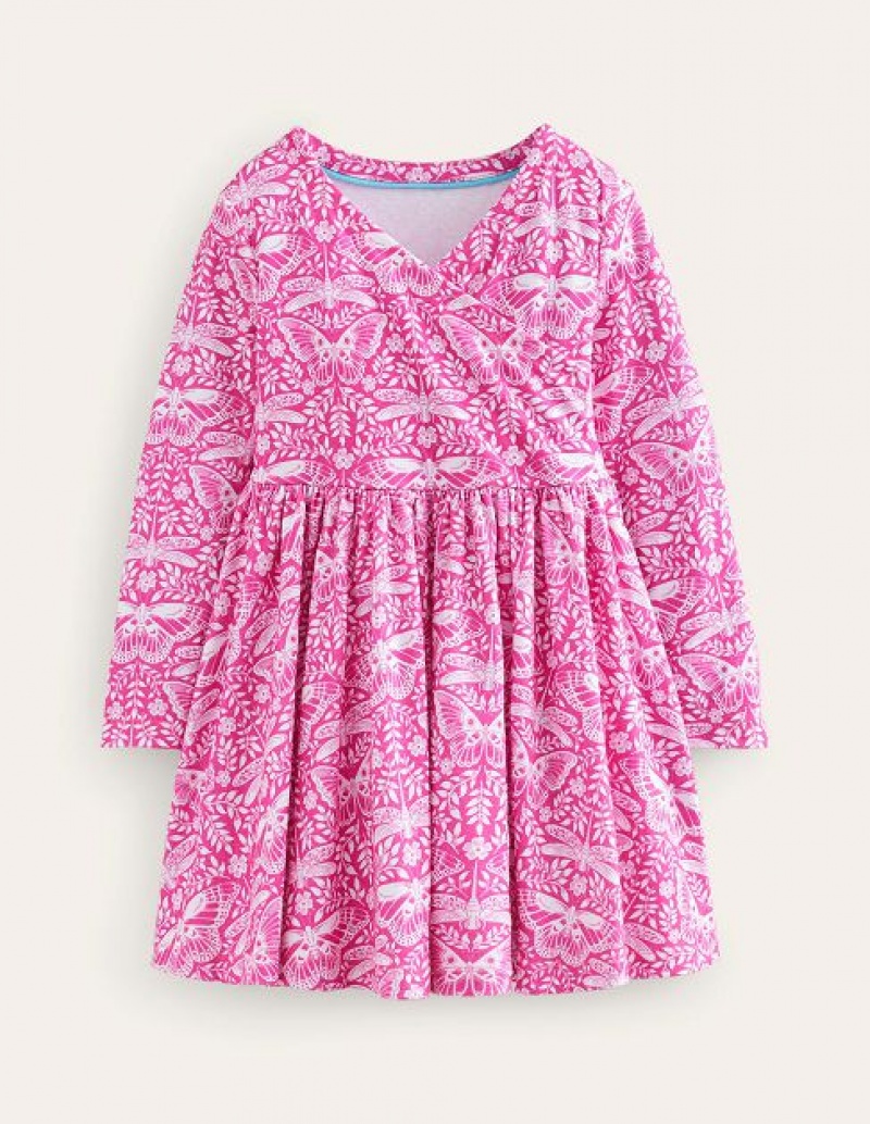 Pink Kids\' Boden Twirly Ballerina Dress | 58472GVDY