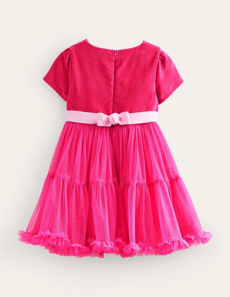 Pink Kids' Boden Twirly Tulle Dress | 92530JLFO