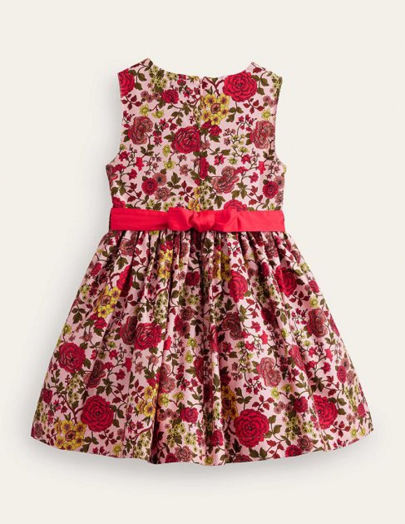 Pink Rose Kids' Boden Sateen Party Dress | 56972CPZH