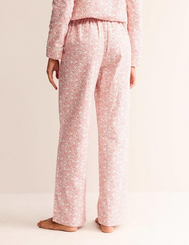 Pink Women's Boden Brushed Cotton Pyjamas | 54821VPKL