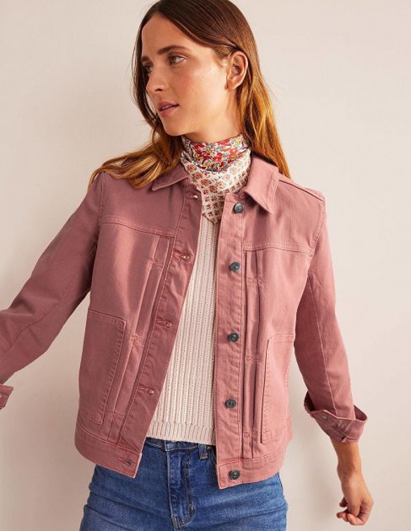 Pink Women's Boden Chore Jackets | 83296ICJU