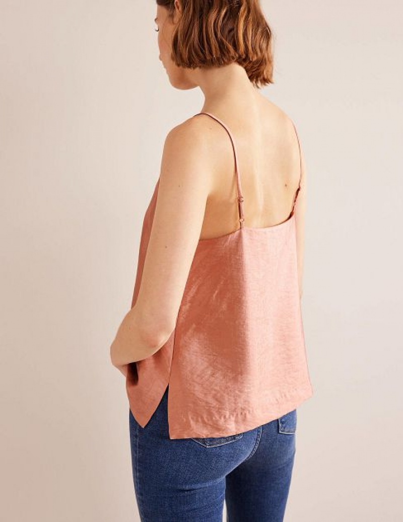 Pink Women's Boden Longerline Cami Tops | 95478SUQG