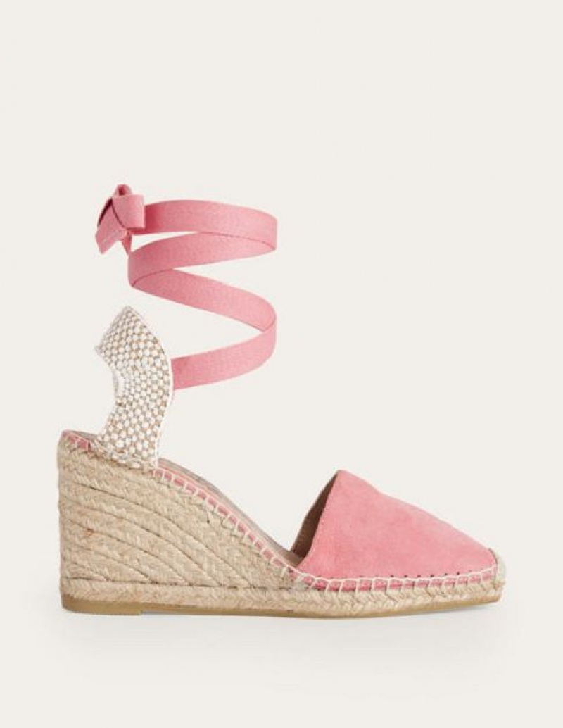 Pink Women's Boden Modern Wedge Sandals | 53461ACGJ