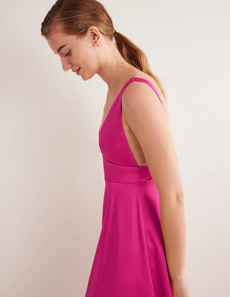 Pink Women's Boden Sleeveless Fit And Flare Dress | 81630GADR