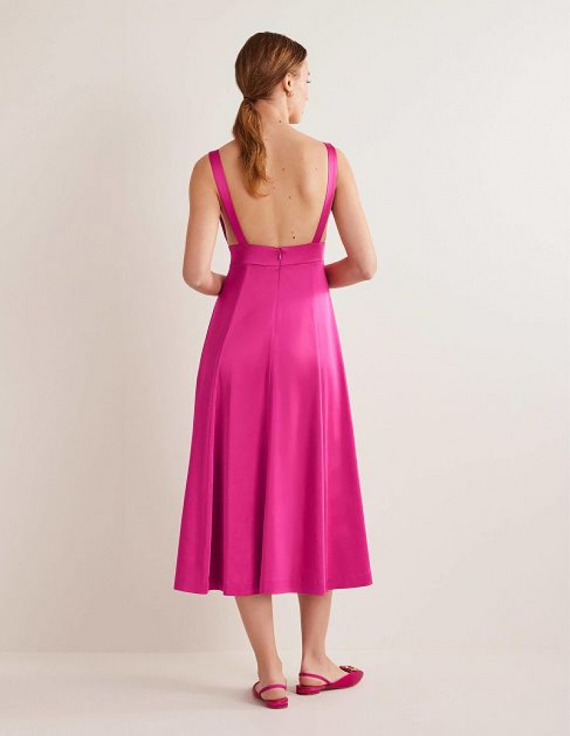 Pink Women's Boden Sleeveless Fit And Flare Dress | 81630GADR