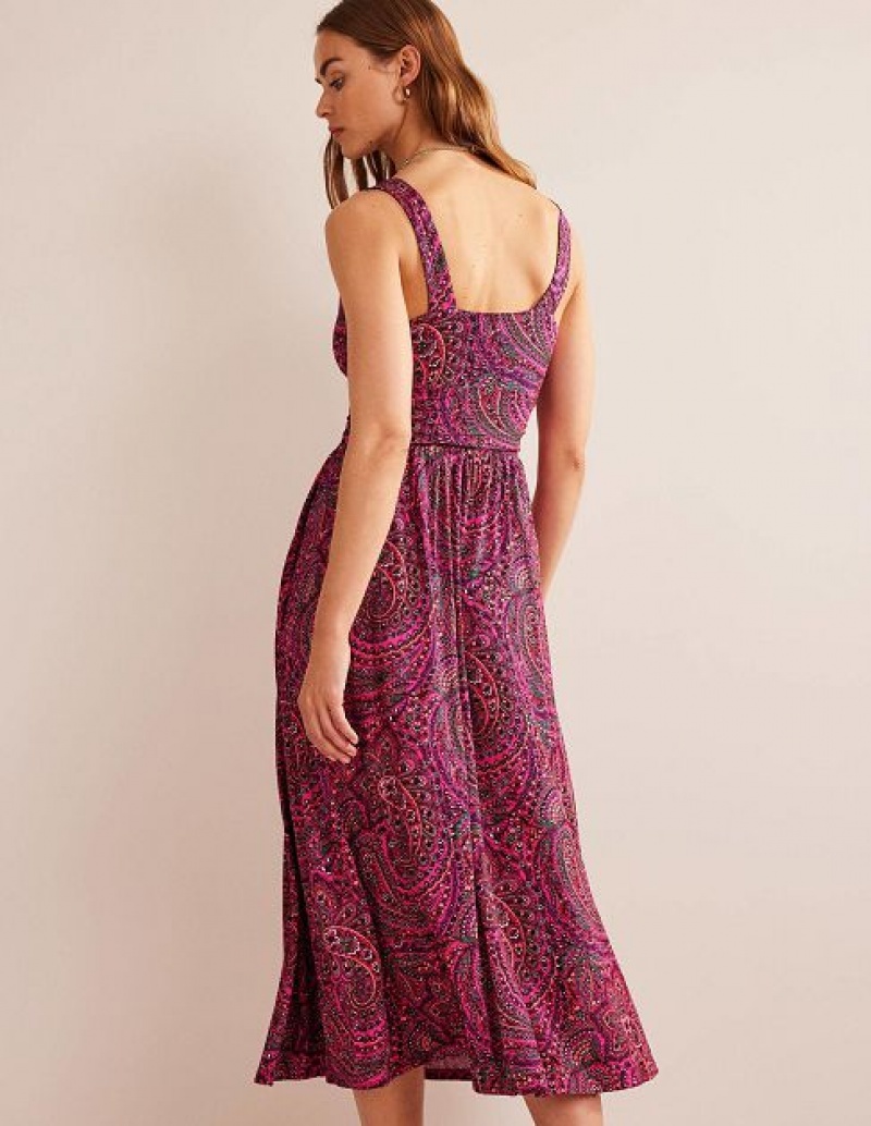 Pink Women's Boden Sleeveless Jersey Maxi Dress | 71460XPFD