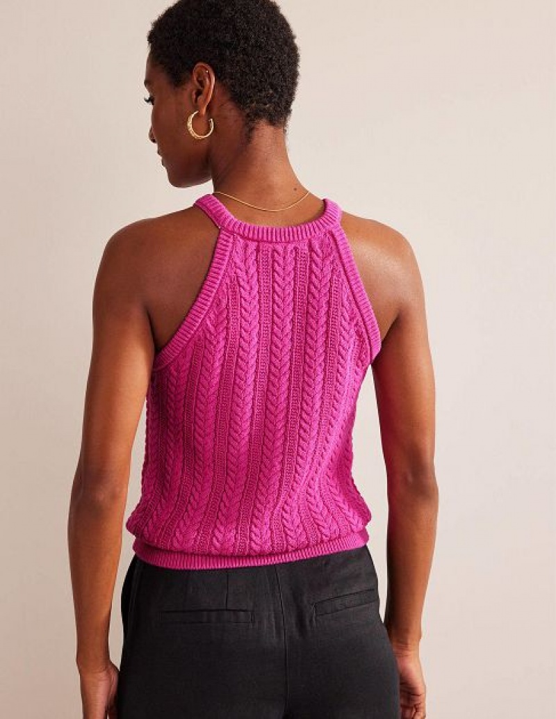 Pink Women's Boden Stitch Tanks | 67425VPAX