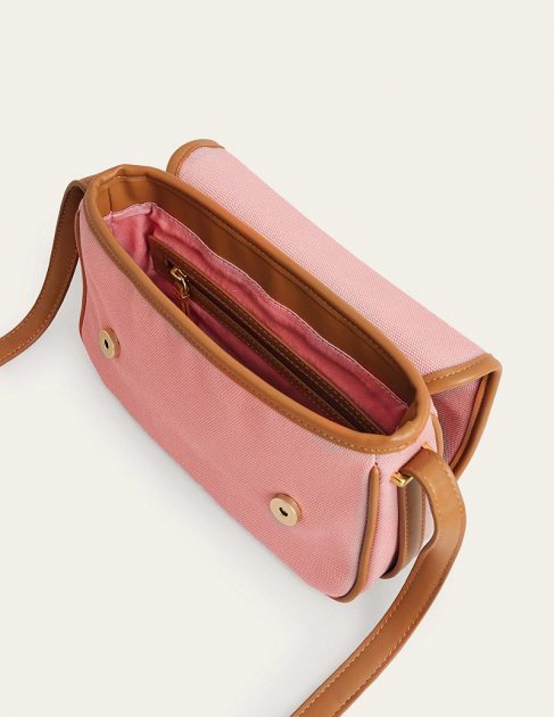 Pink Women's Boden Structured Cross-body Bags | 16948FYXN