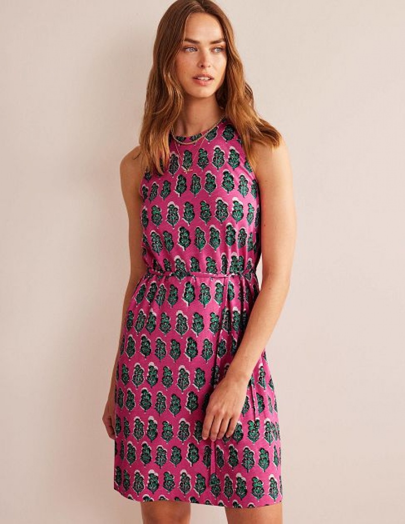 Pink Women's Boden Swing Jersey Dress | 15287ARDB