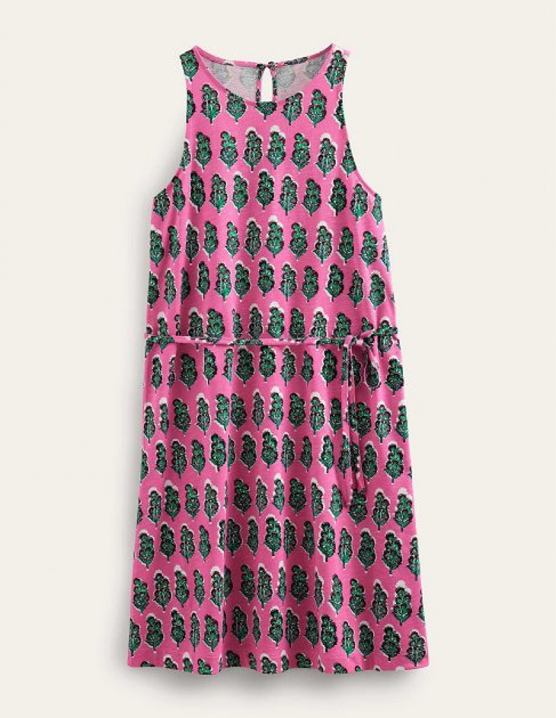 Pink Women's Boden Swing Jersey Dress | 15287ARDB