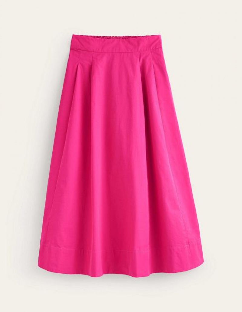 Pink Women's Boden Taffeta Pull-on Skirts | 97653RSOJ