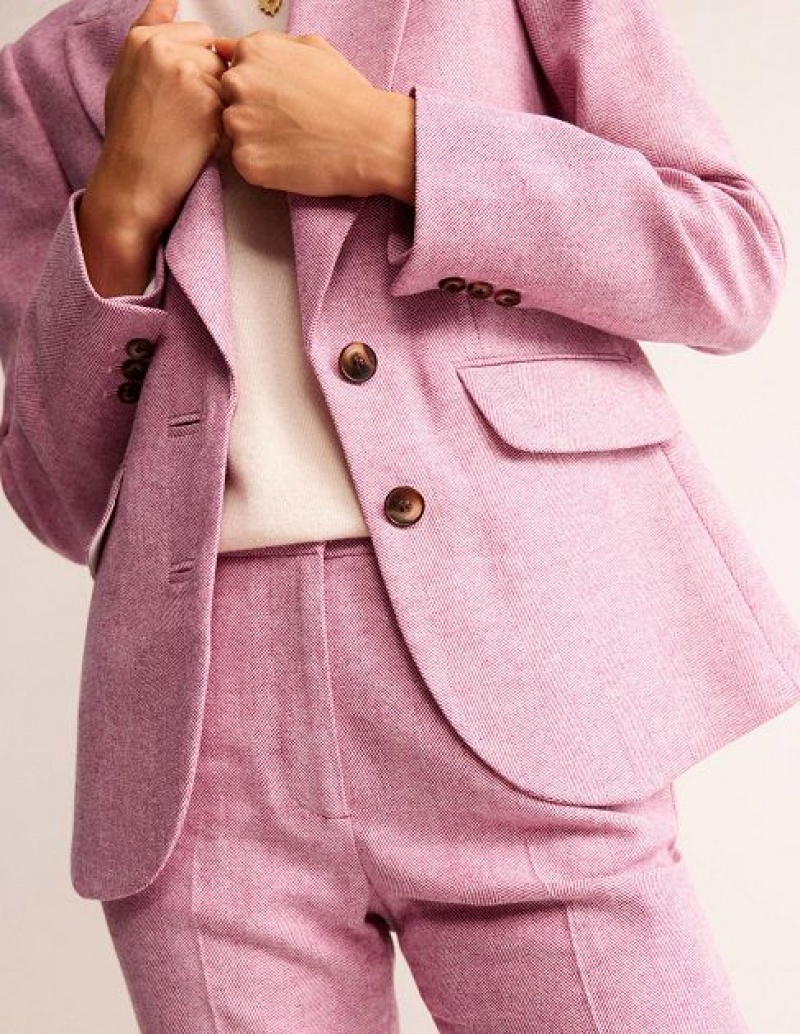 Pink Women's Boden The Marylebone Wool Blazers | 50123LCRI