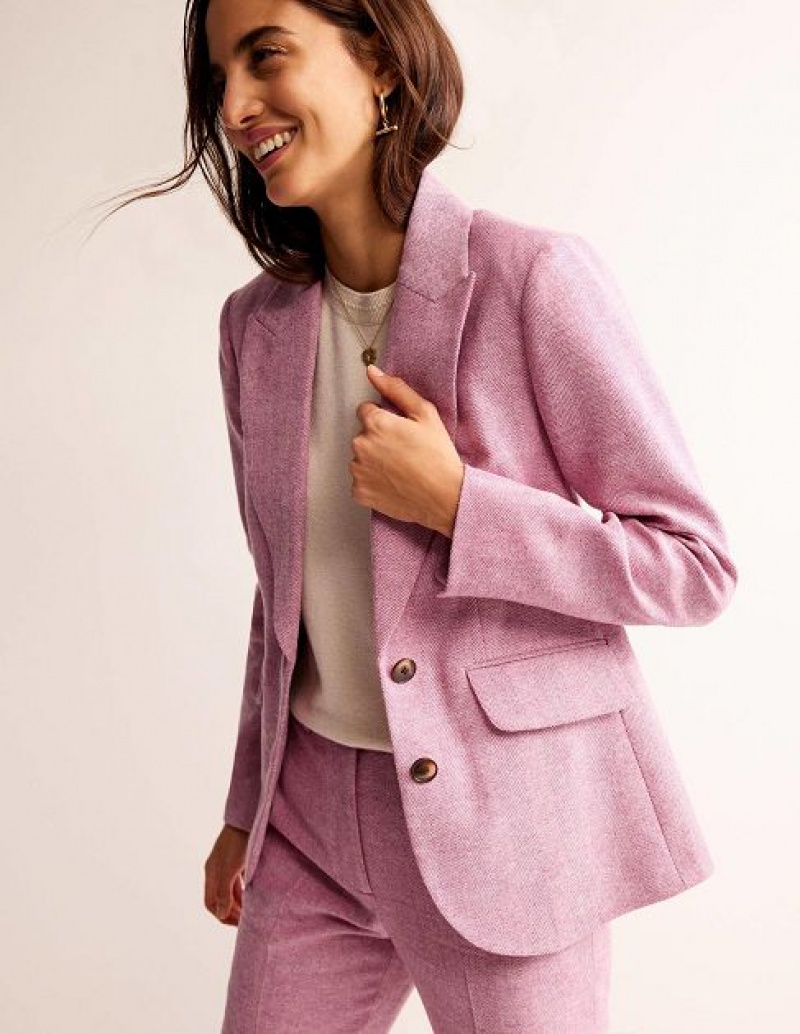 Pink Women's Boden The Marylebone Wool Blazers | 50123LCRI