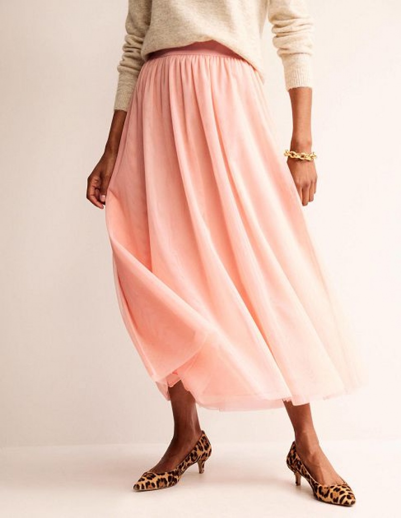 Pink Women's Boden Tulle Full Skirts | 31458YFUK