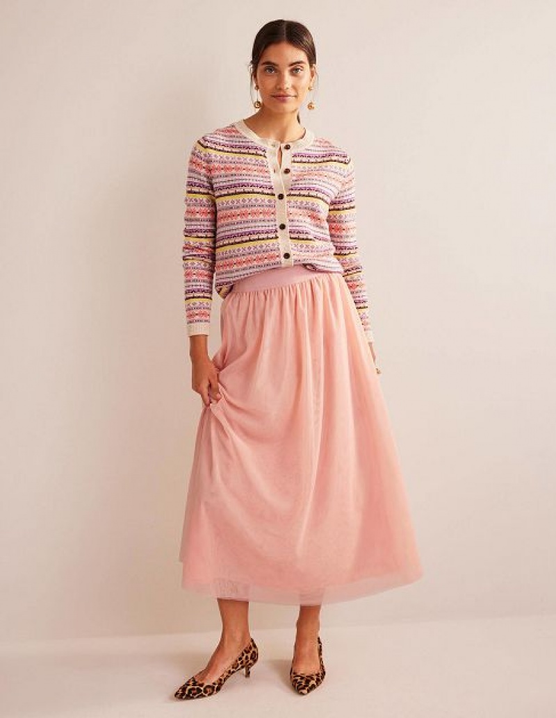 Pink Women's Boden Tulle Full Skirts | 31458YFUK