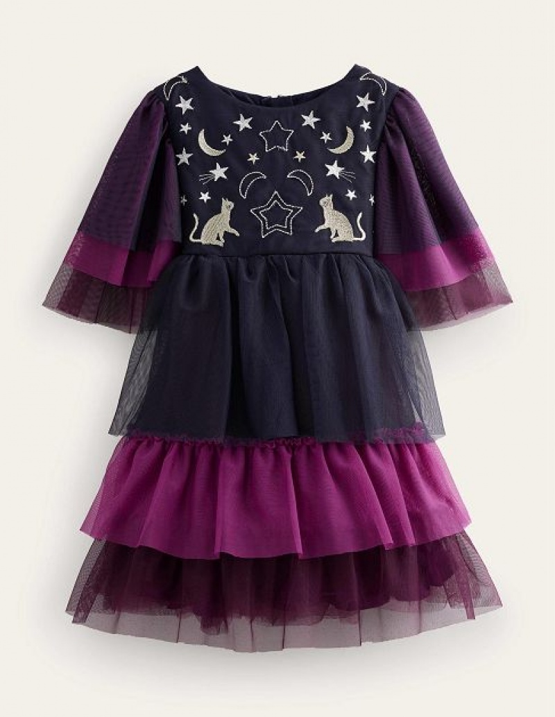 Purple Kids' Boden Halloween Tulle Dress | 12538LTRP