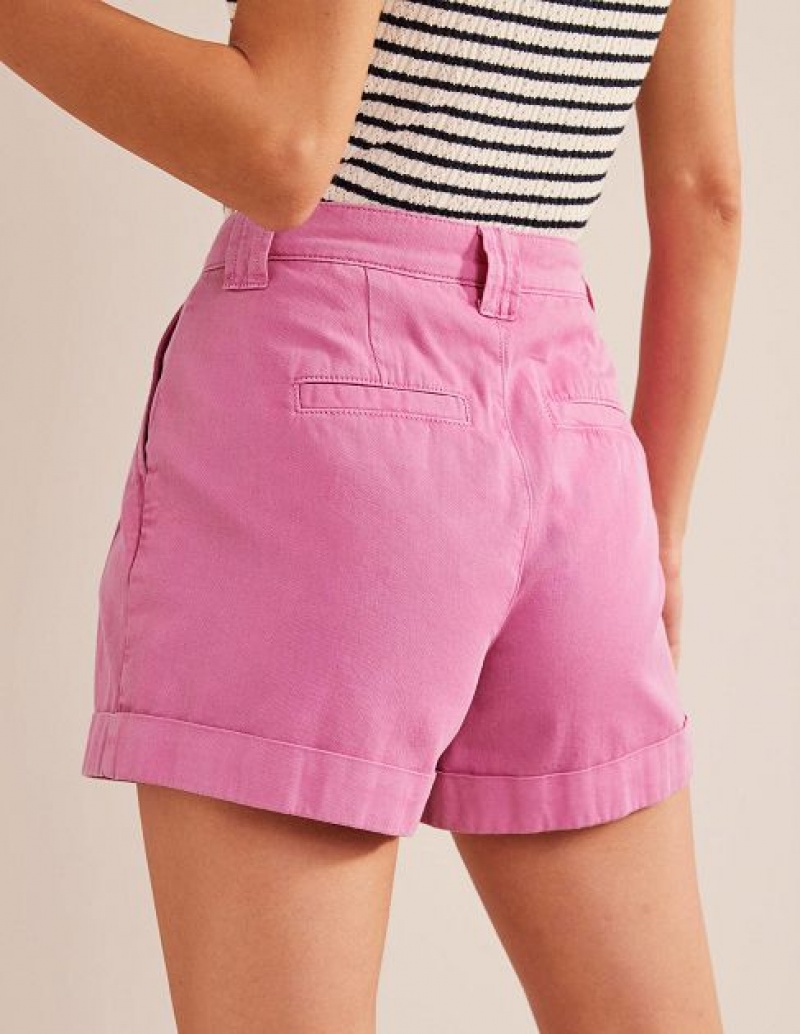 Purple Women's Boden Casual Cotton Shorts | 94301NEPJ