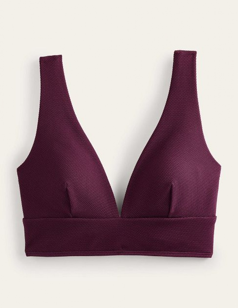 Purple Women's Boden Porto Bikini Tops | 37605HBEO