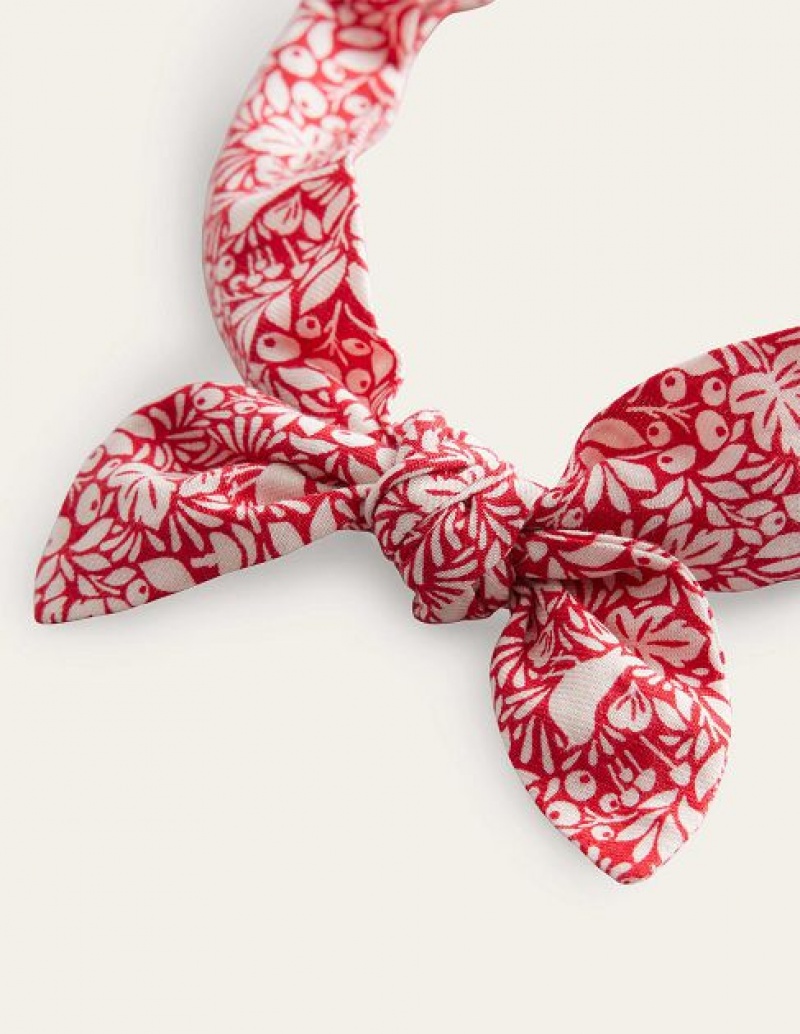 Red Kids' Boden Bow Headband | 64235YCFW