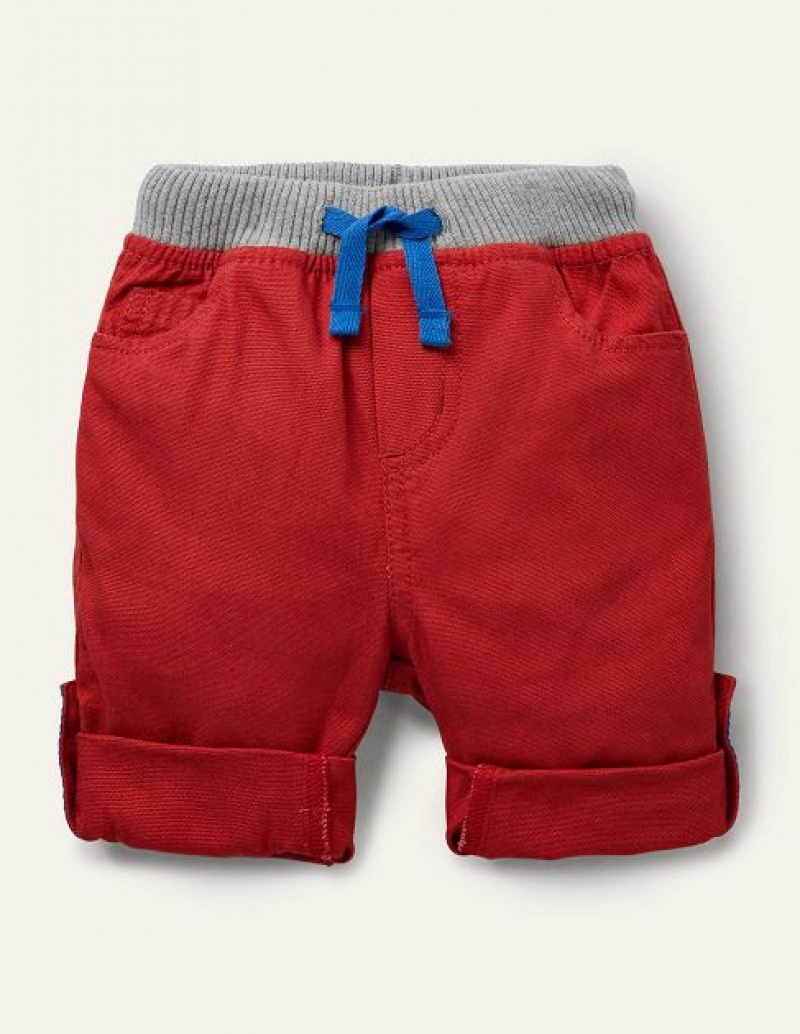 Red Kids\' Boden Roll Up Pants | 56834TZNL