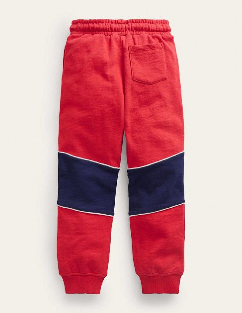 Red Kids' Boden Slim Sporty Joggers | 42150OYHB