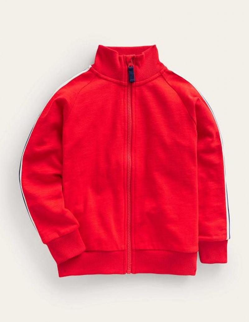 Red Kids' Boden Track Jackets | 68753HZMR