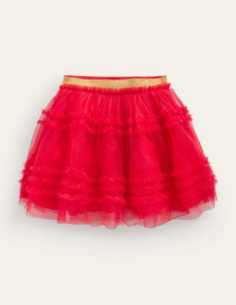 Red Kids' Boden Tulle Party Skirts | 52679RKIU