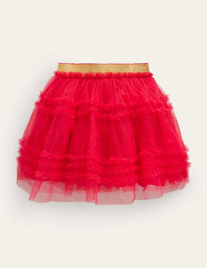 Red Kids' Boden Tulle Party Skirts | 52679RKIU