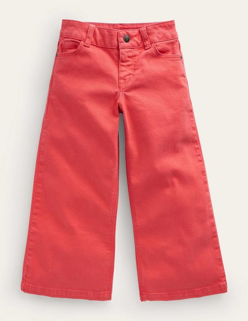 Red Kids' Boden Wide Leg Jeans | 67502STFQ