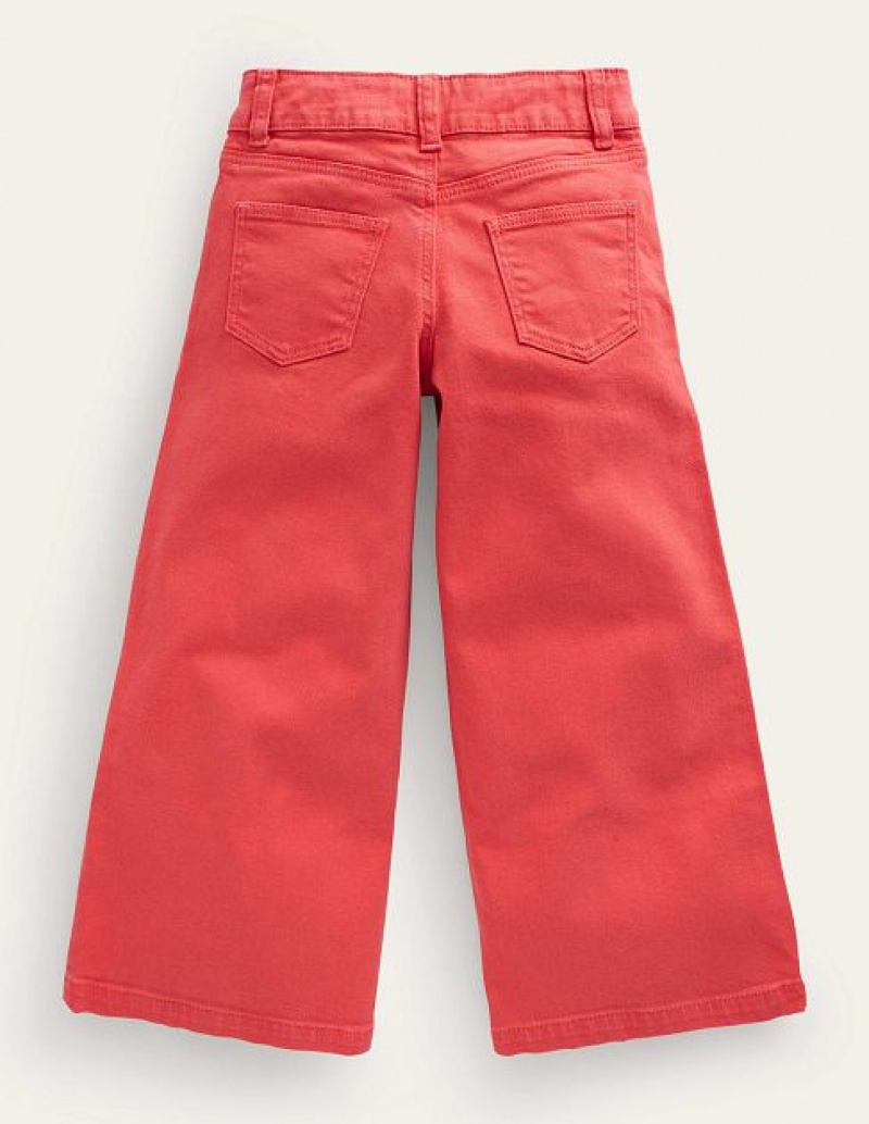 Red Kids' Boden Wide Leg Jeans | 67502STFQ