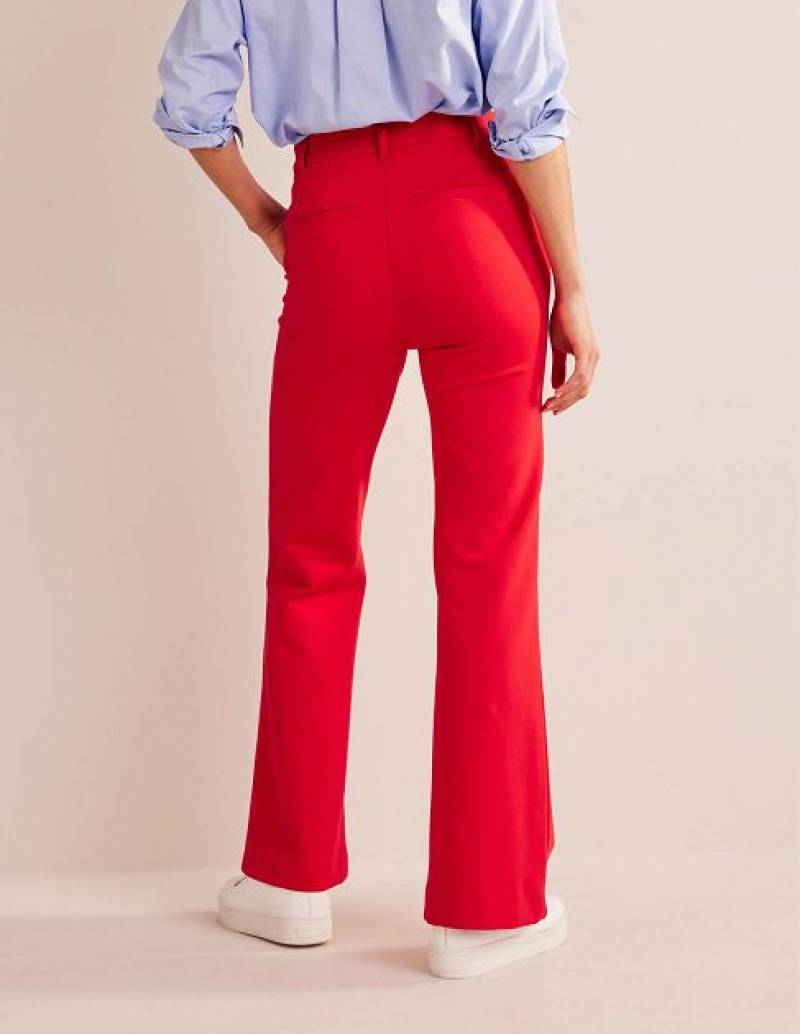 Red Women's Boden Brompton Jersey Pants | 01286FZVM