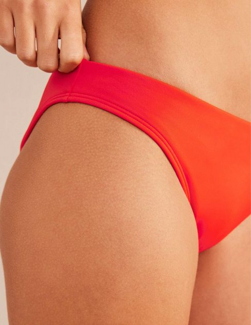 Red Women's Boden Classic Bikini Bottoms | 41390VGZO