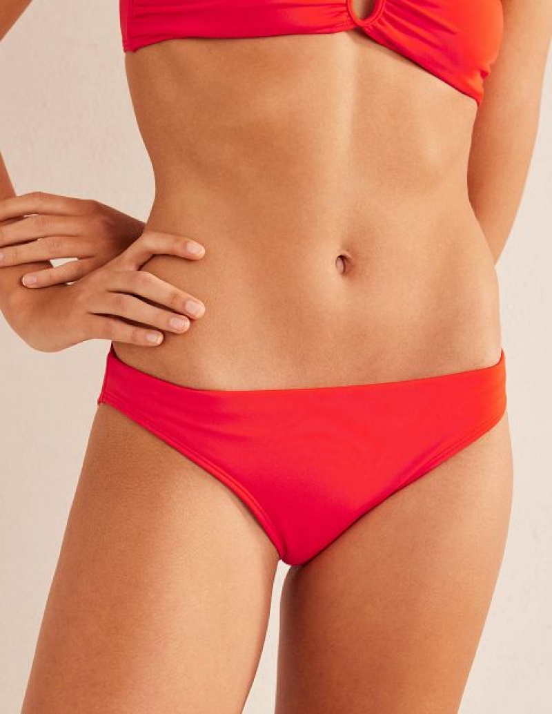 Red Women's Boden Classic Bikini Bottoms | 41390VGZO