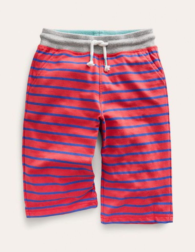 Red / Blue Kids\' Boden Jersey Baggies Shorts | 98431ISKY