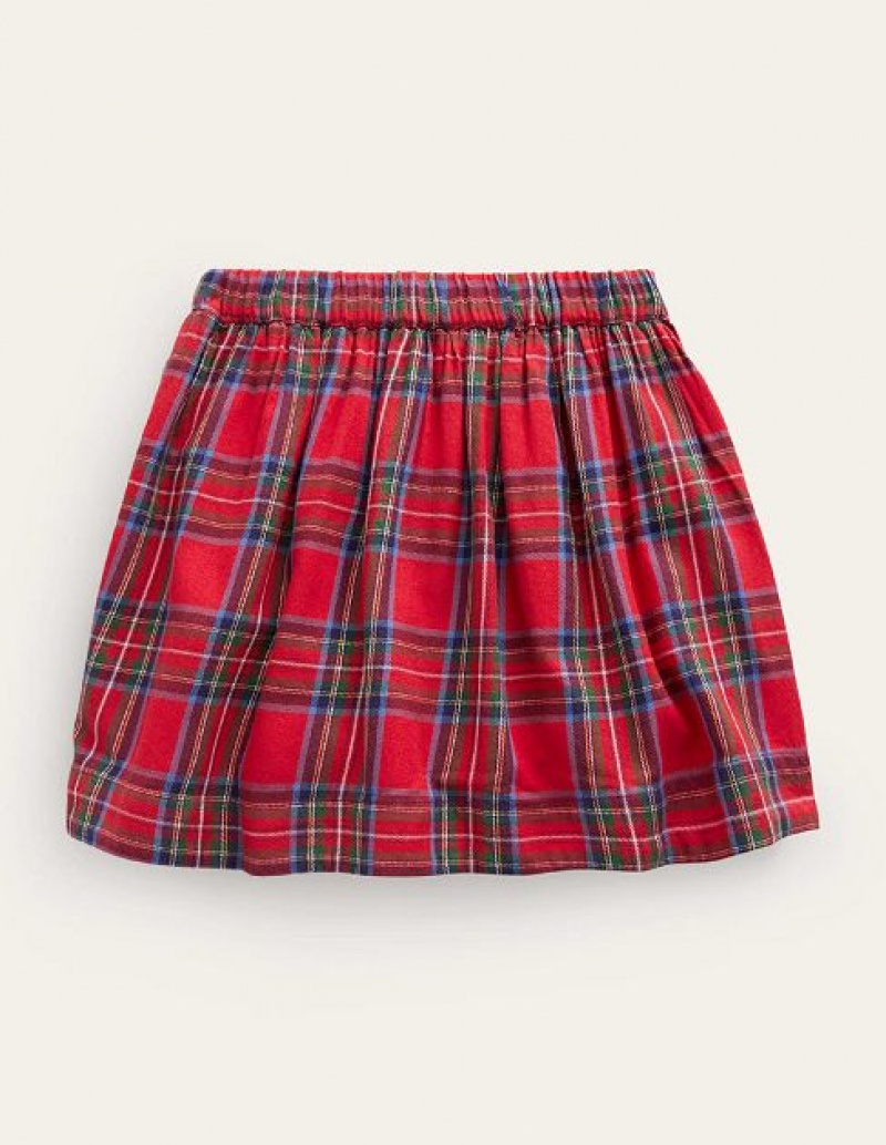 Red / Blue Kids' Boden Pull On Twirly Skirts | 95287UXGD