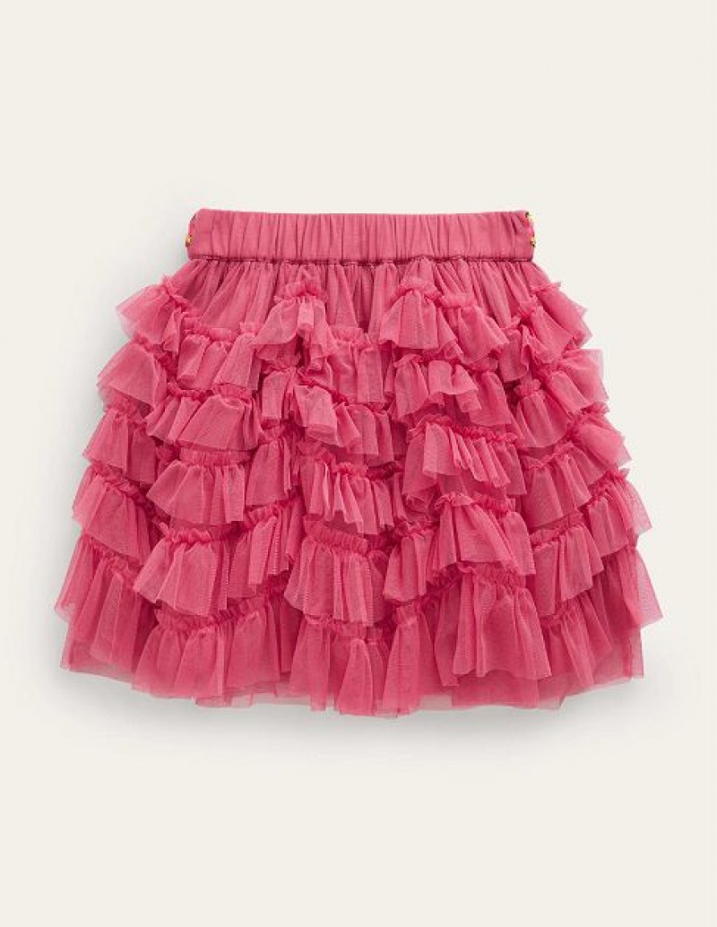 Rose Pink Kids' Boden Ruffle Tulle Skirts | 25967GTDW