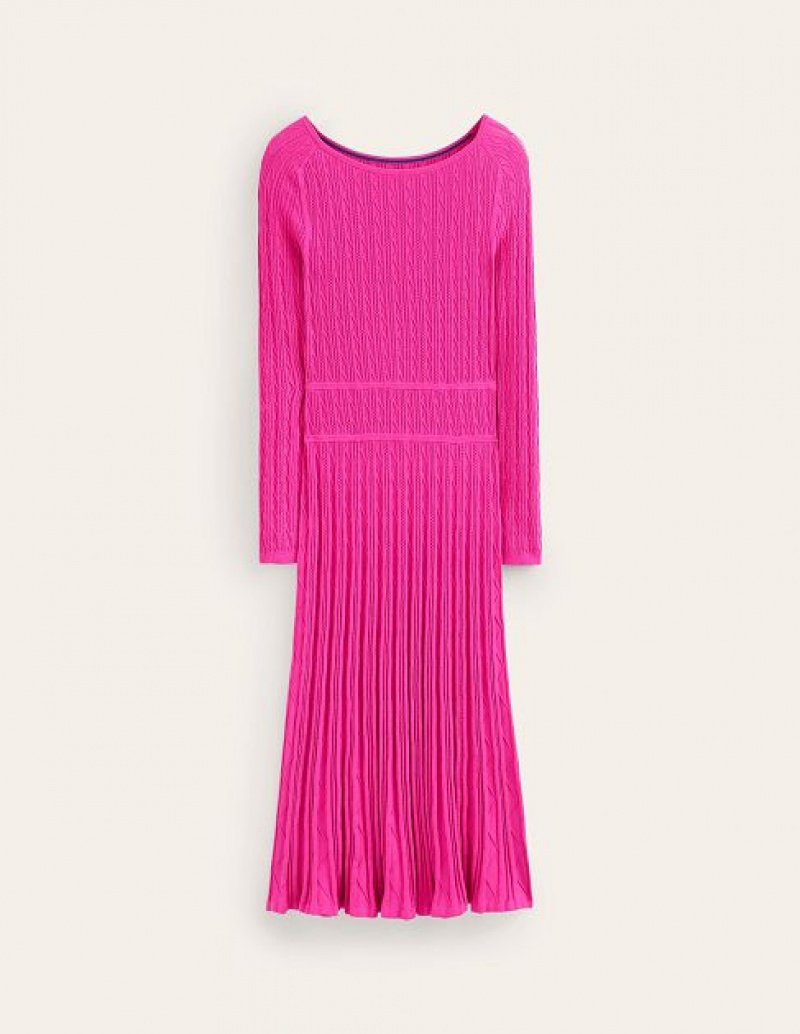 Rose Purple Women's Boden Imogen Empire Knitted Dress | 78349PLNO