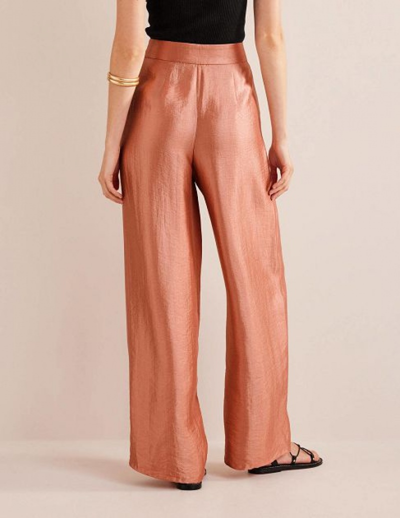 Rose / Gold Women's Boden High Rise Palazzo Pants | 56972NHJI