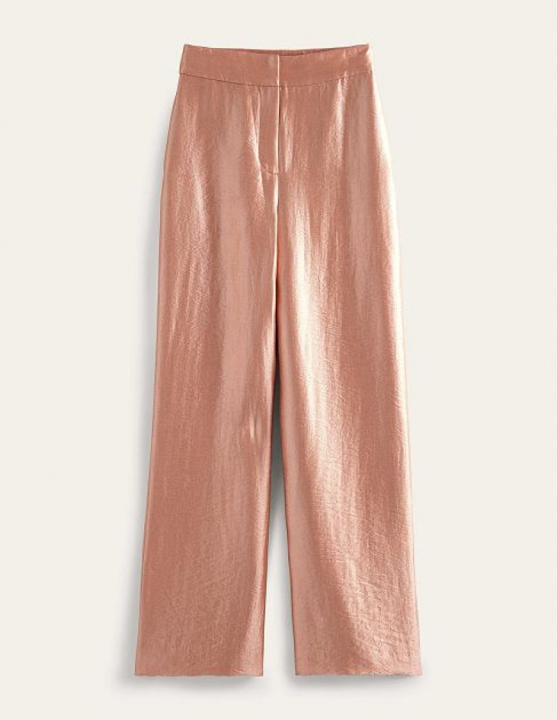 Rose / Gold Women's Boden High Rise Palazzo Pants | 56972NHJI